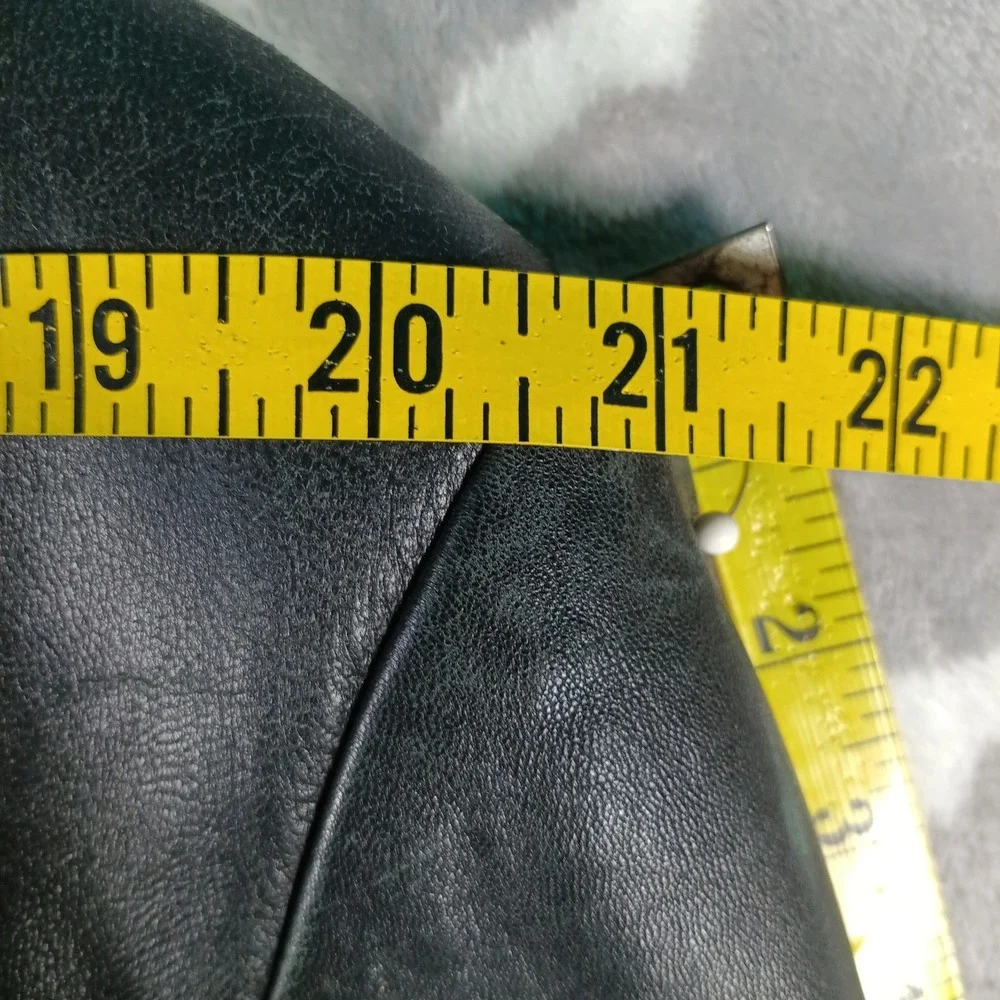 Wilsons Leather Blazer Jacket Men Large Black Notch Lapel Two Button Sport Coat